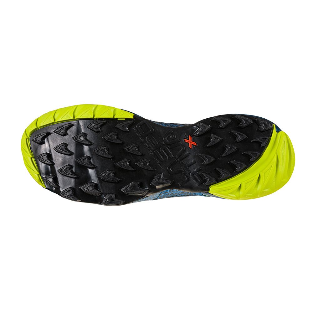 La Sportiva AKASHA II - Chaussures trail Homme storm blue/lime punch