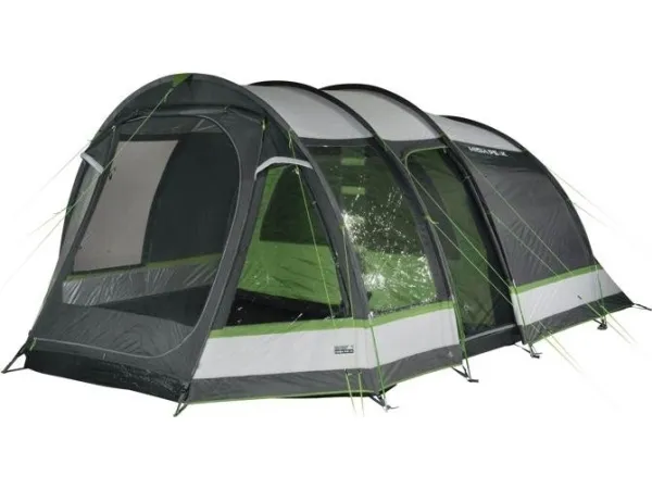 High Peak Bozen 6.0, Camping, Hård ramme, Tunneltelt, 6 person(er), 17,5 kg, Grøn, Grå, Hvid