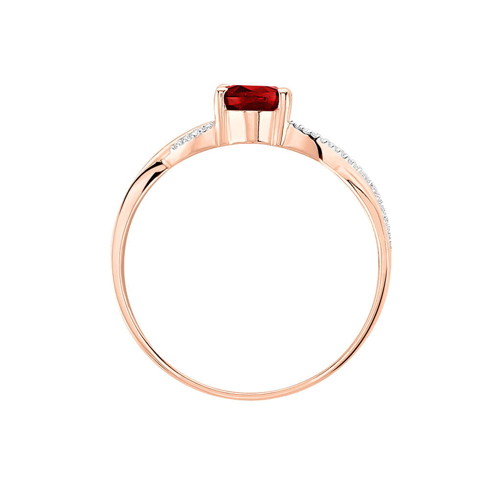Bague Candice Or Rose Grenat