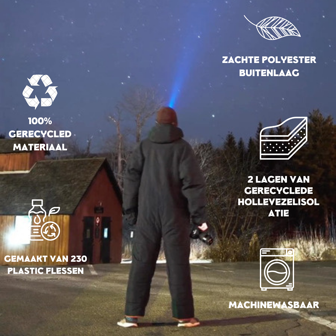 Selk'bag Original Zwart Gerecycleerde Slaapzak - S