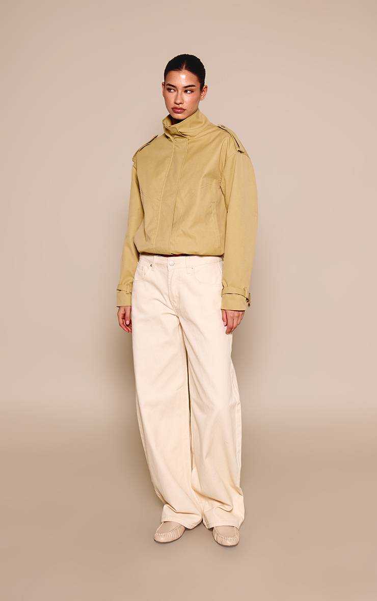 Beige Veste Trench Utilitaire