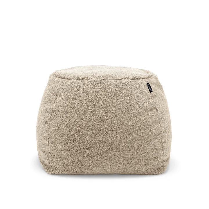 freistil - 173 Pouf (Teddy Edition), Ø 55 cm, steingrau (6532)