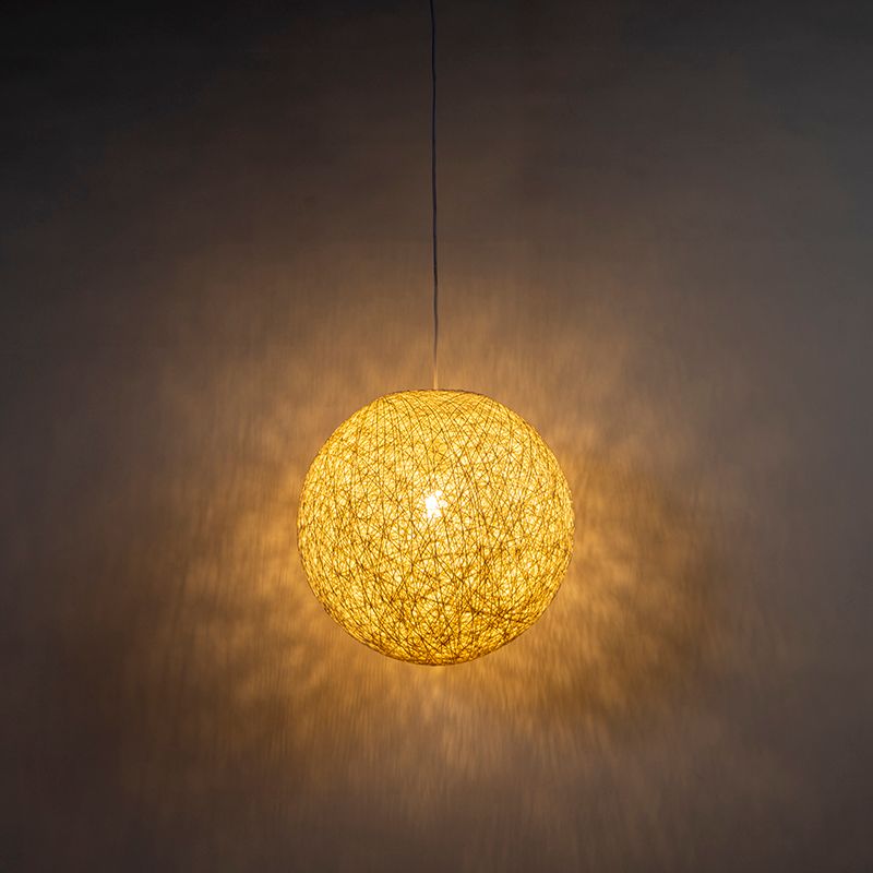 Landelijke hanglamp wit bol 45cm - Corda