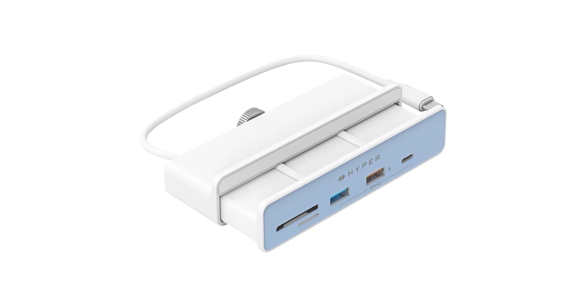 HyperHyperDrive 6-in-1 USB-C Hub for iMac 24″ usb-hub  (Wit)