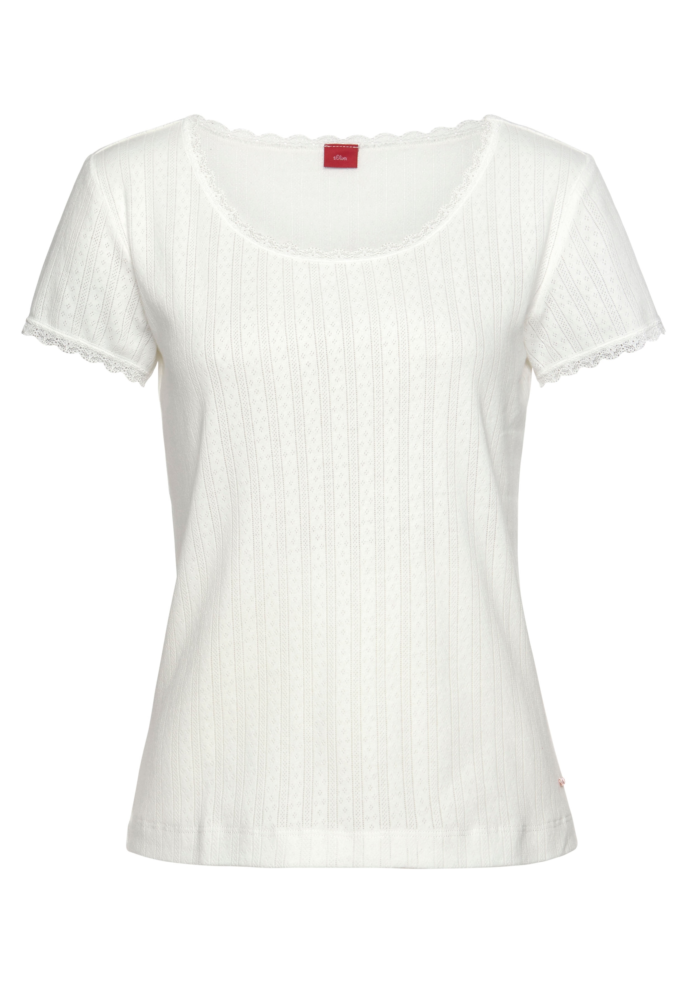 s.Oliver Pyjamaoberteil , aus Ajour-Strick