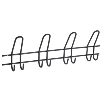 Kapstok 8 haken Ursela zwart zamak 530 mm
