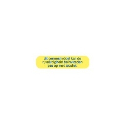 Blockland Strooketiket rijvaardigheid alcohol klein30X7mm 1