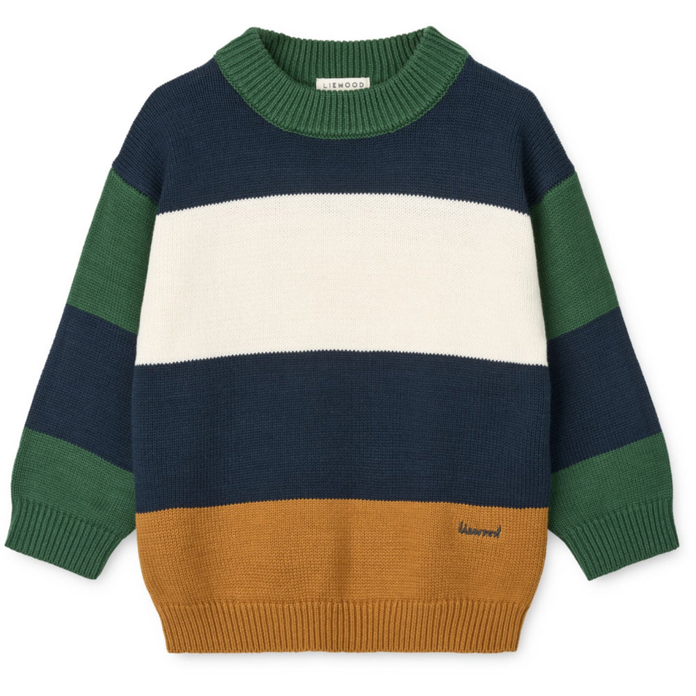 Køb LIEWOOD Classic Navy Multi Mix Orlane Stripe Strik Jumper