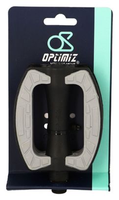 PEDALE CITY/URBAIN RESINE OPTIMIZ GRIS/NOIR SURFACE ANTI DERAPANTE D 9/16 (PR)
