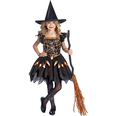 Halloween edderkoppeheks kostume str.164