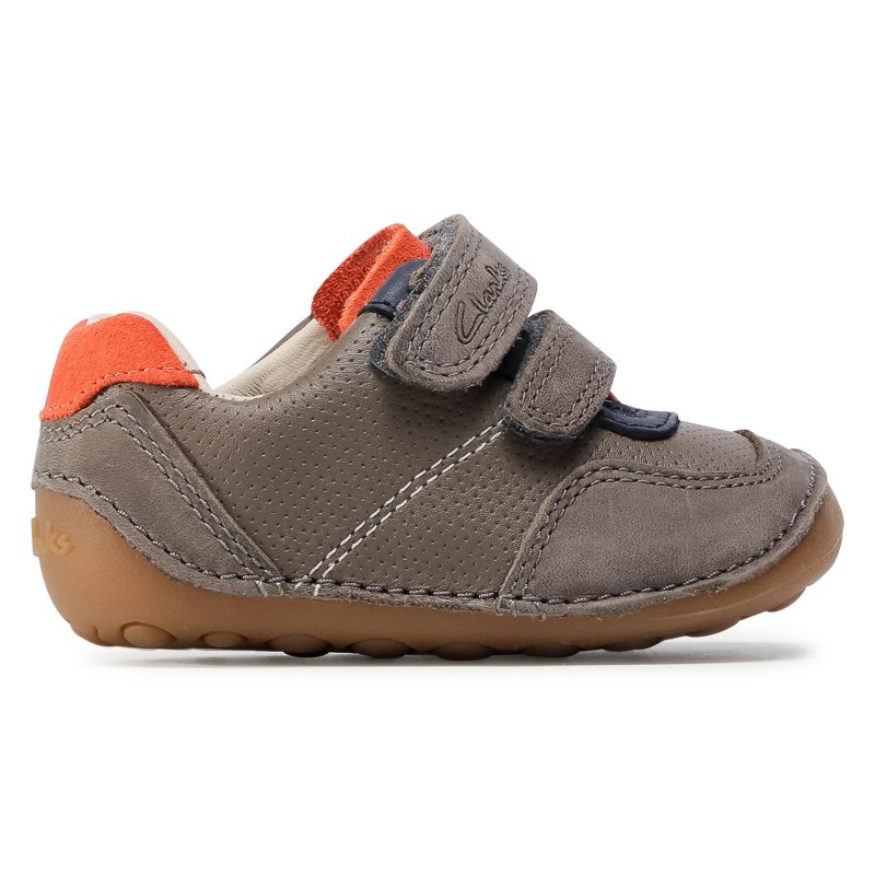 Clarks Clarks Tiny Dusk gris orange combi