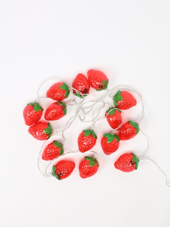 Luzes de LED em formato de morango com 15 LEDs - Vermelho