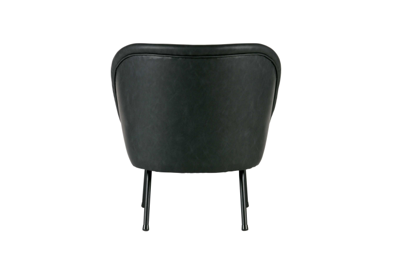 WOOOD Vogue fauteuil fluweel zwart