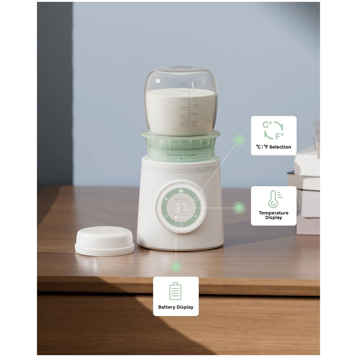 MomcozyMomcozy   Kabelloser Tragbarer Babyflaschenwärmer