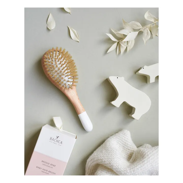 Bachca Brosse bébé à picots souples et poils de sangliers
