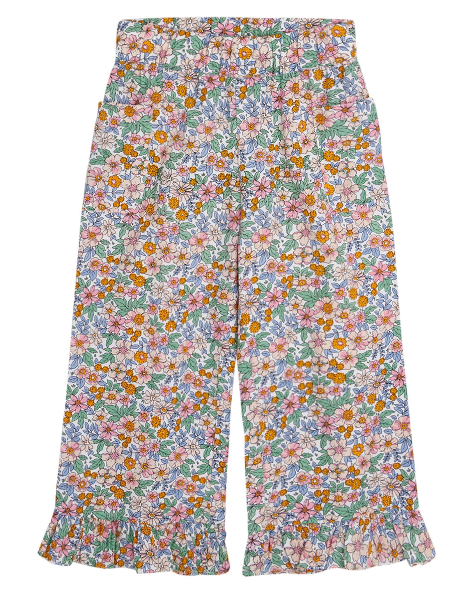 Stoffhose TAHIA geblümt in white