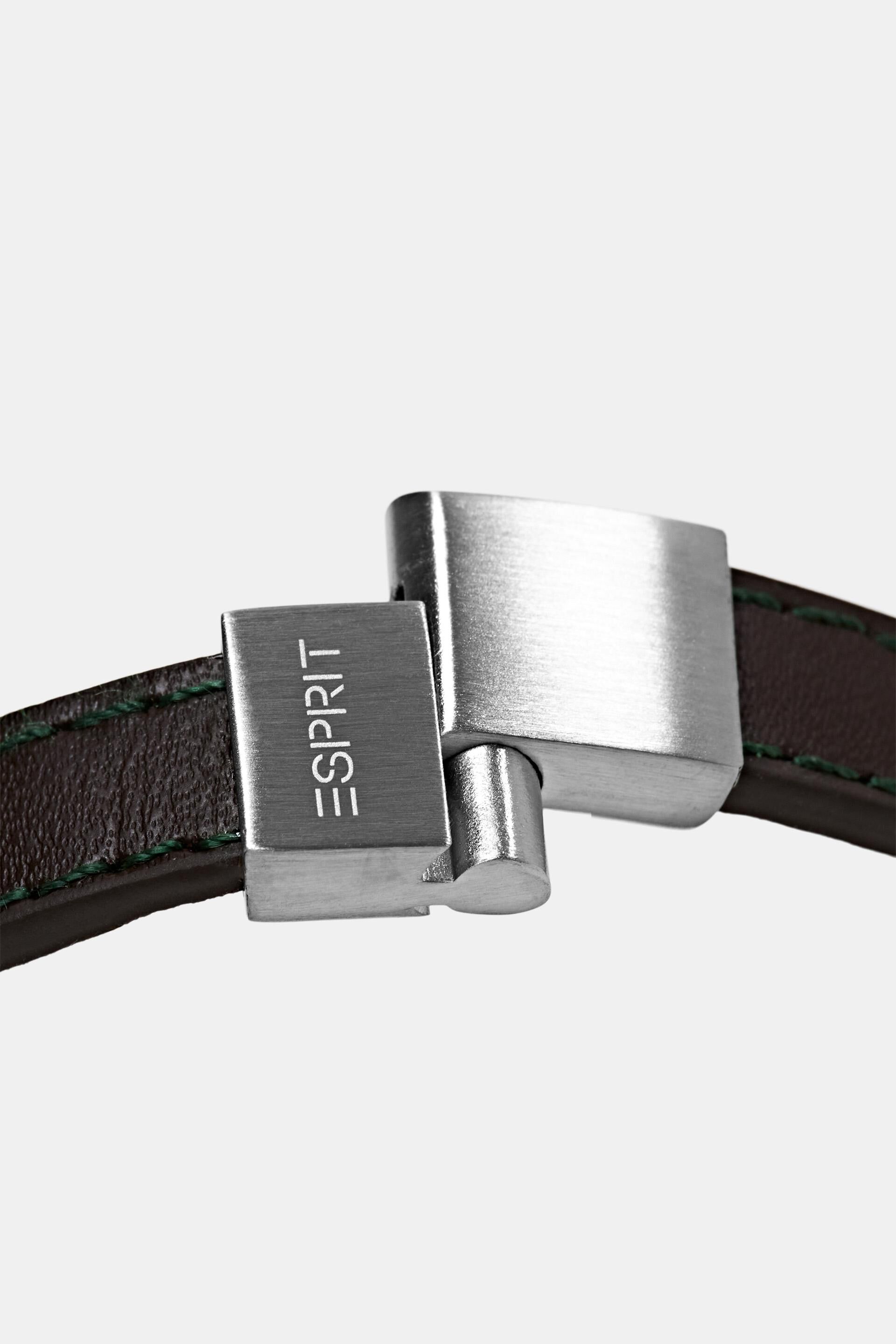 Bracelet en cuir synthétique doté d’une fermeture par bouton aimanté