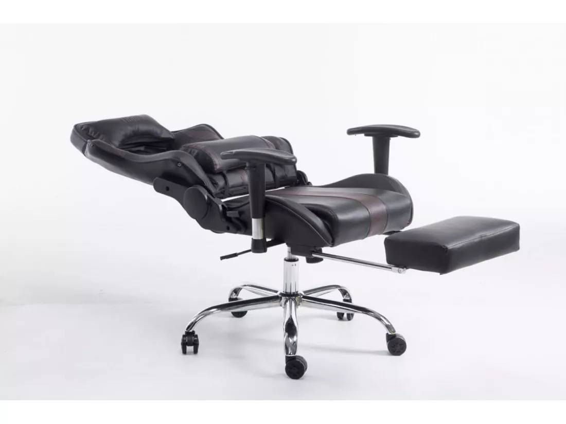 Chaise de bureau - Similicuir - Noir / Marron - Limit