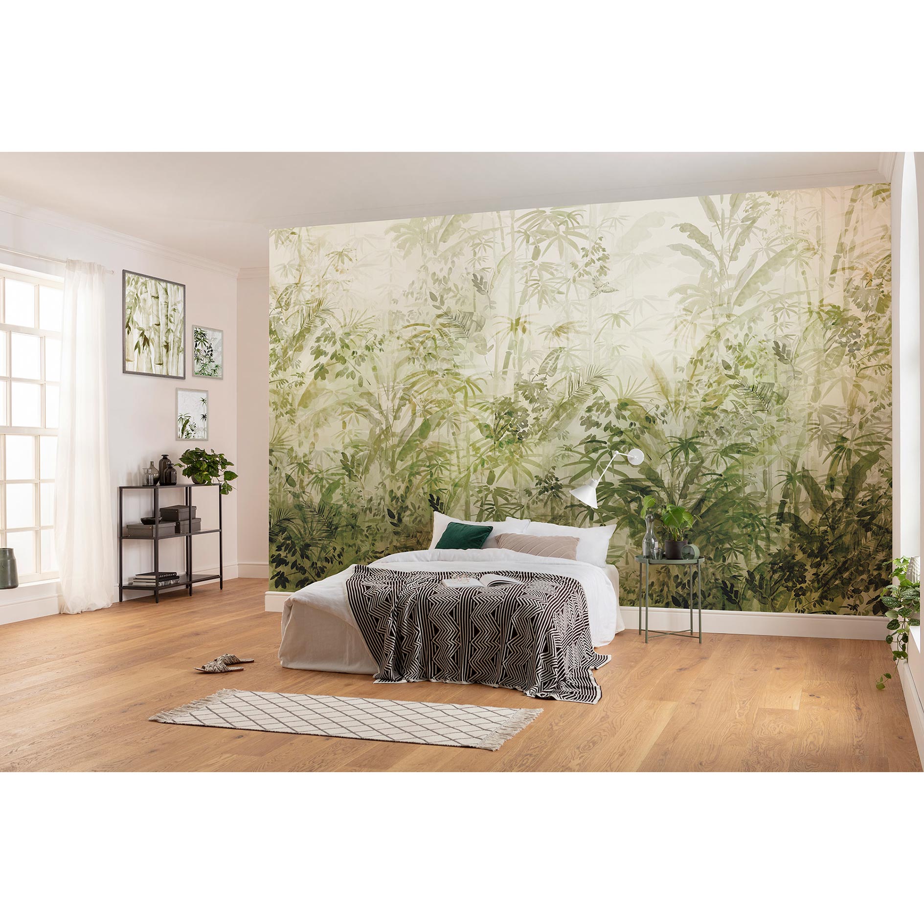 Wandbild BAMBOO FOREST - grün-weiß - 50x70 cm