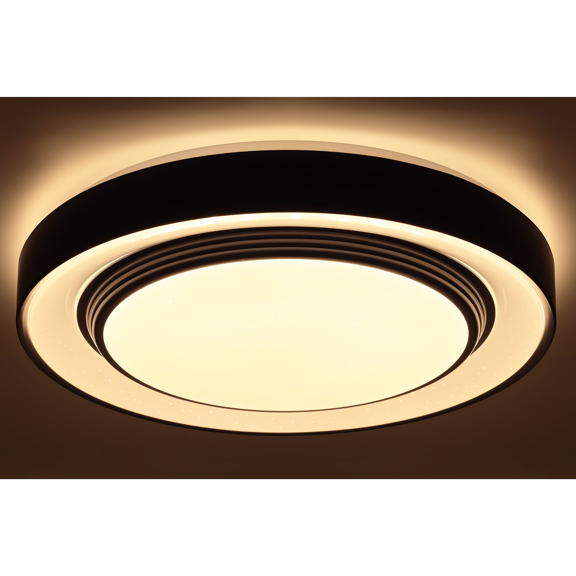 LAMPURA LED-RGB-Deckenleuchte - weiß-schwarz - mit Fernbedienung