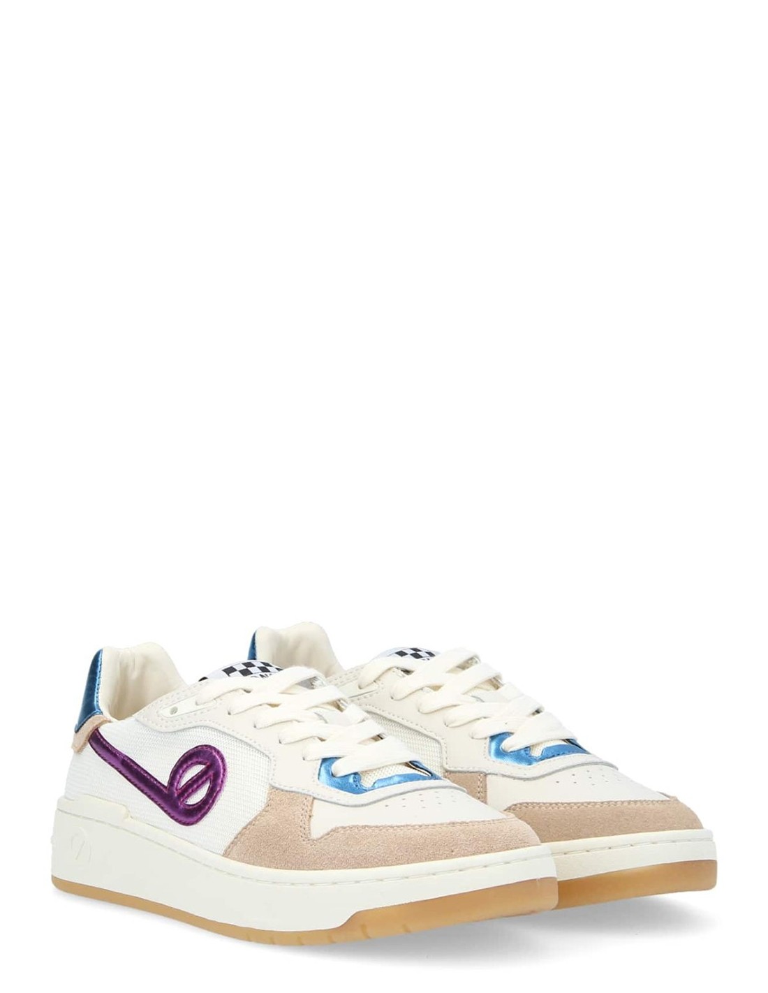 no name Baskets de ville Femme Kelly Sneaker W Violet/Bleu