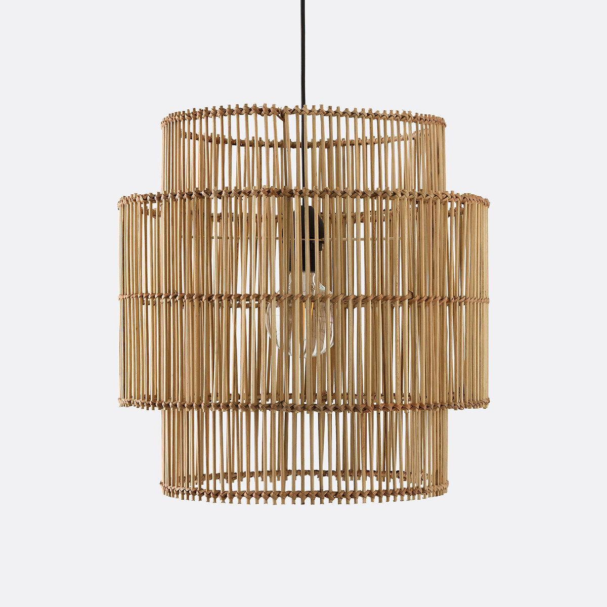 LA REDOUTE INTERIEURS<br>Candeeiro suspenso em bambu, Ø46 cm, Haya