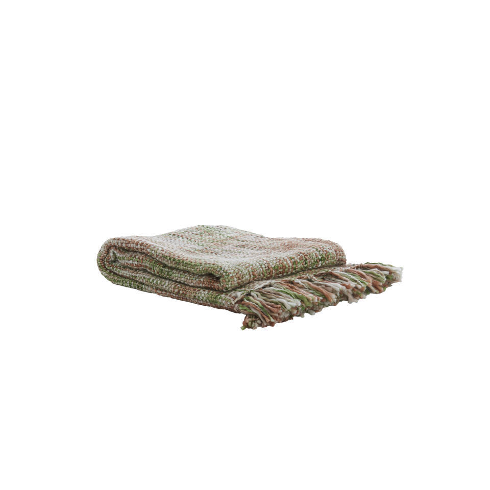 Light & Living - Plaid FUENTA - 170x130x0.5cm - Groen