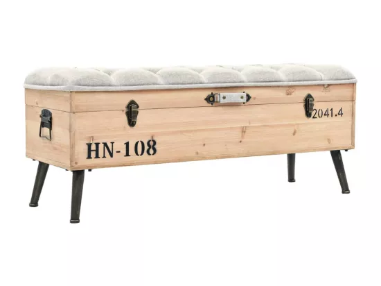 Banc de rangement 110 cm Bois de sapin massif