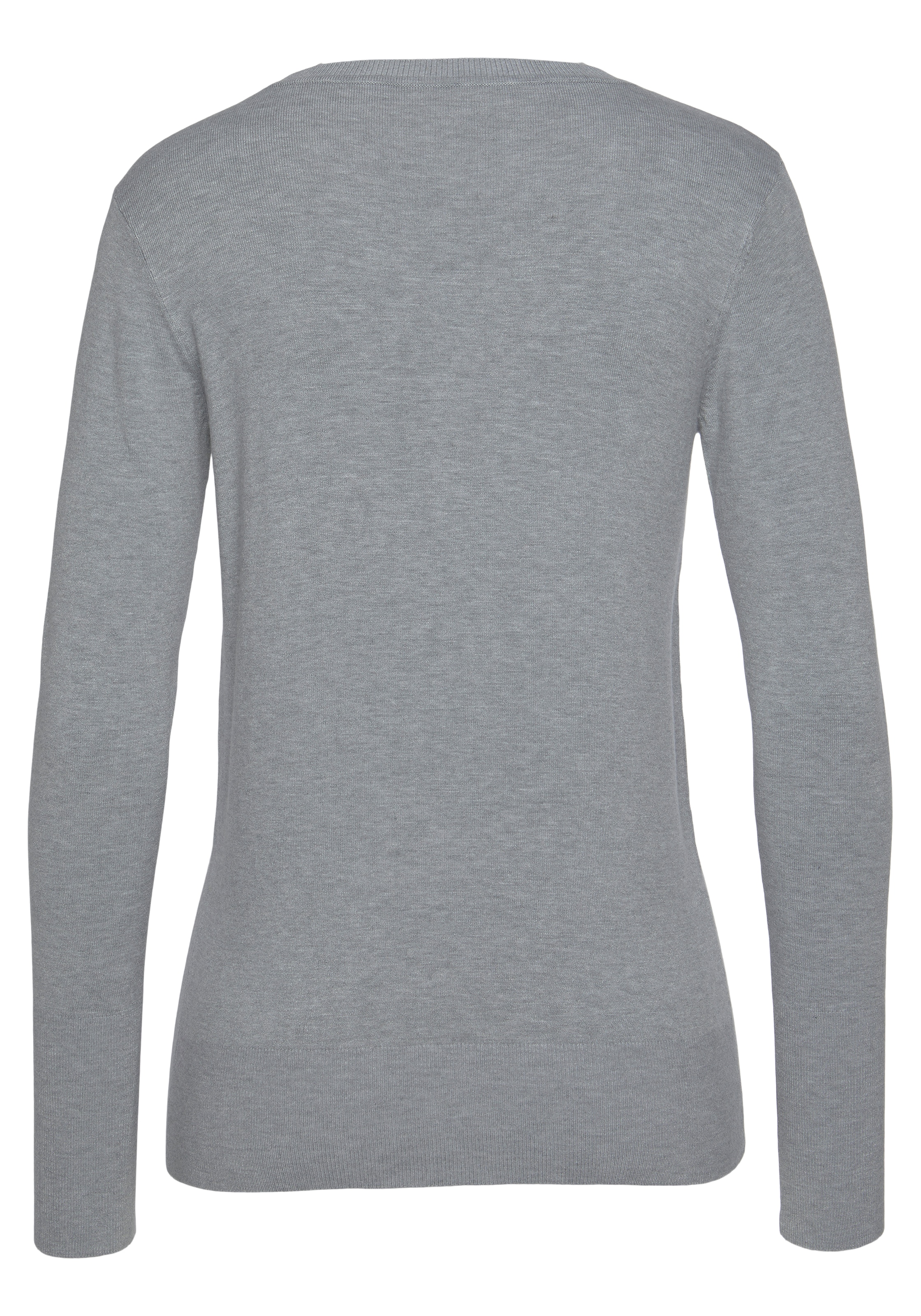 Vivance V-Ausschnitt-Pullover , in taillierter Form, weicher Strickpullover, Basic, klassisch