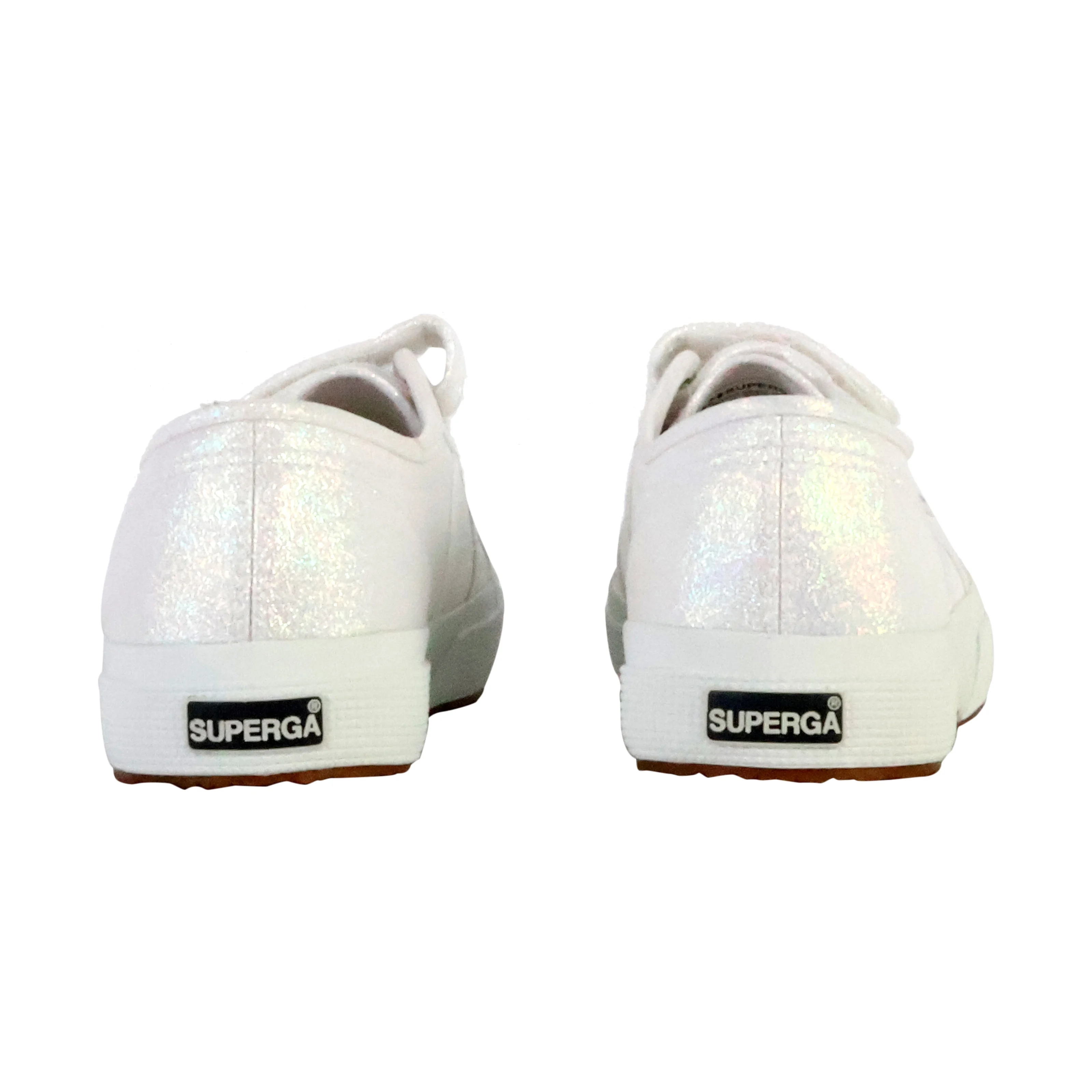 Basket basse à scratch superga straps lame | Blanc