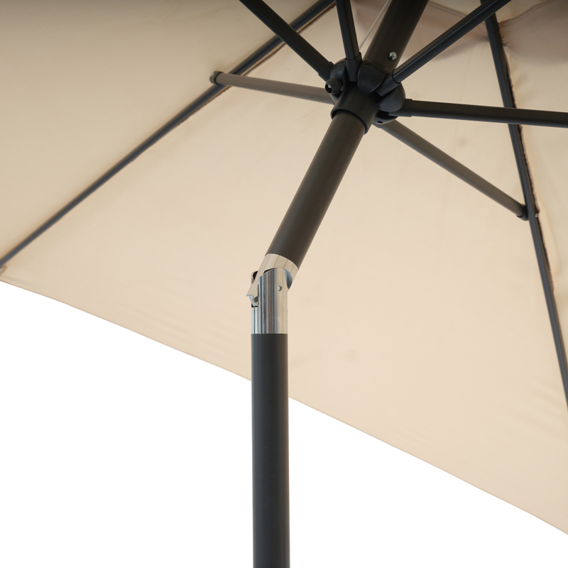 Parasol droit couleur crème