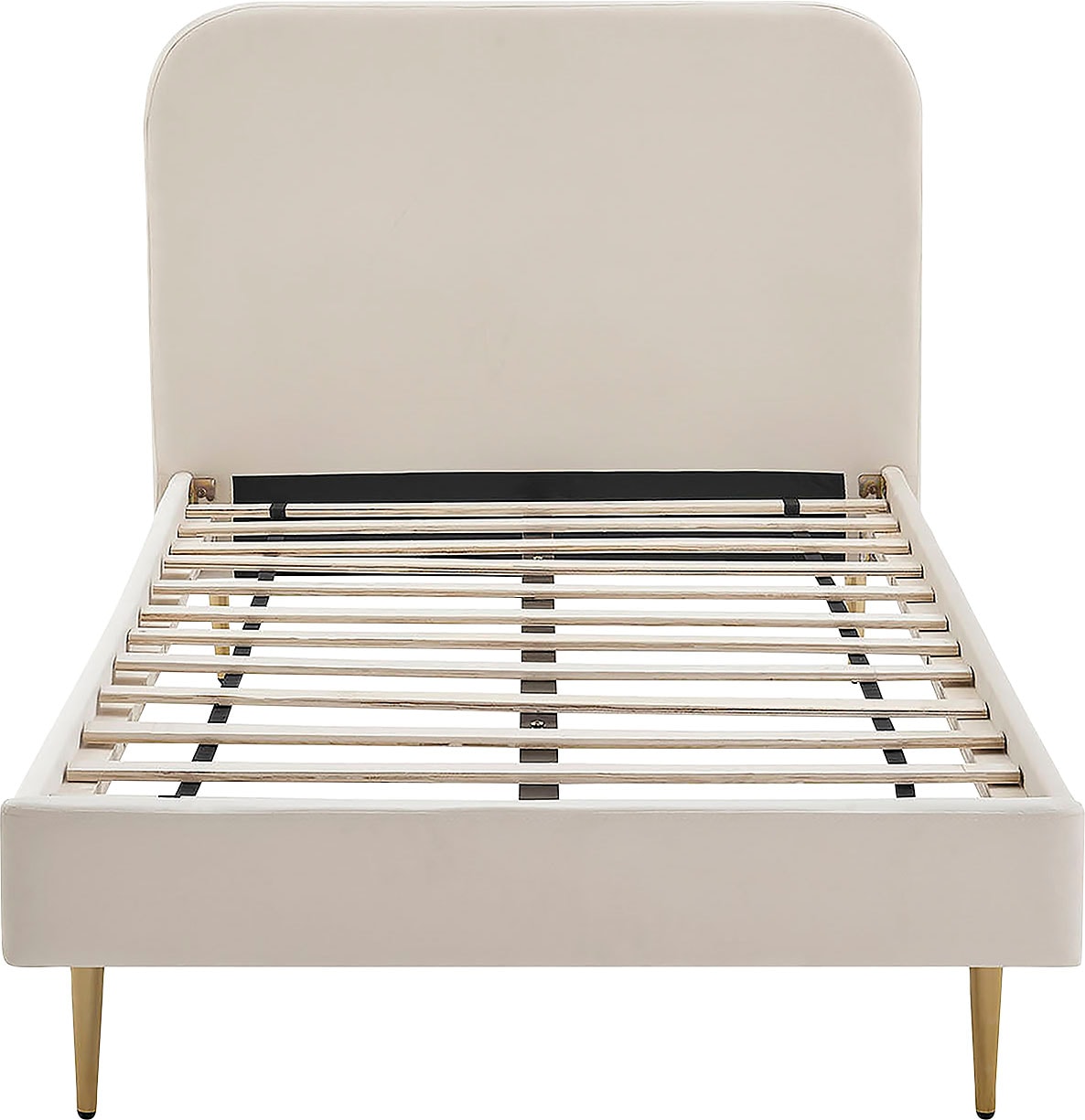 SalesFever Polsterbett »Komfortables Bett für erholsamen Schlaf« Chrombeine in elegantem Goldton