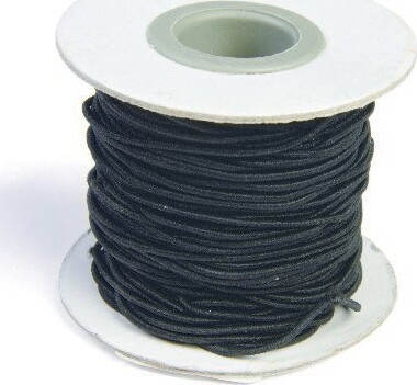 Elastiksnor - Tykkelse 1,2 MM - 25 M - Sort