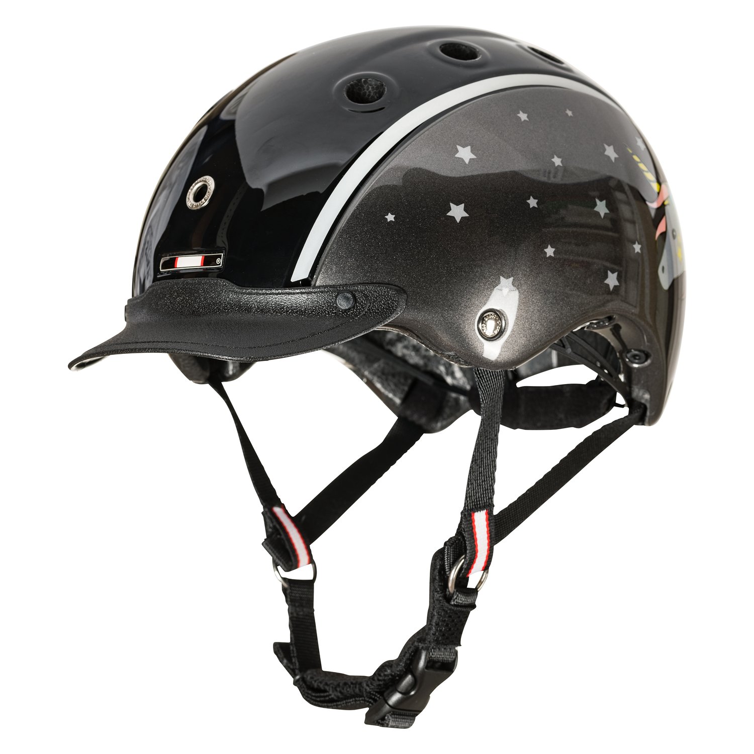 CASCO Reithelm Nori  - schwarz/Einhorn