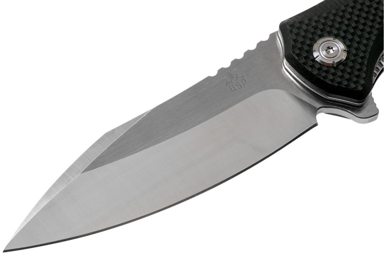QSP Knife Snipe QS121-C Black G10 zakmes