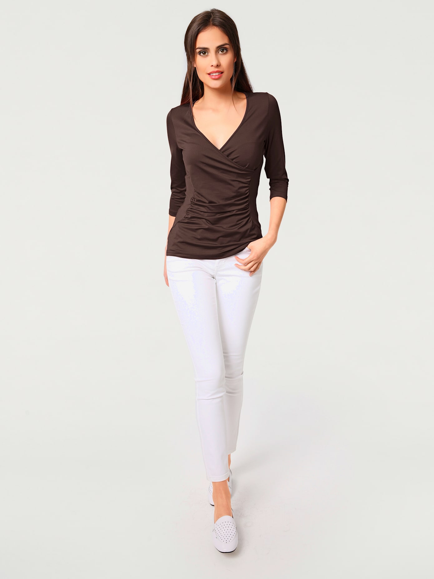 T-shirt cache-cœur effet cache-cœur tendance
