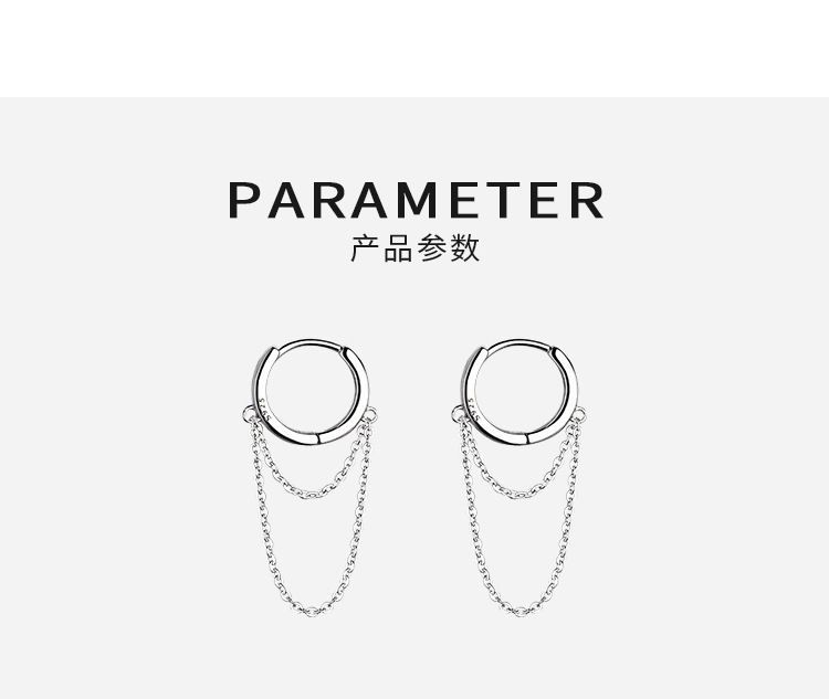 Hansha - 925 Sterling Zilveren Ketting Creolen