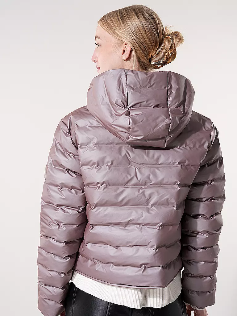 RAINS Steppjacke LOHJA SHORT PUFFER JACKET silber