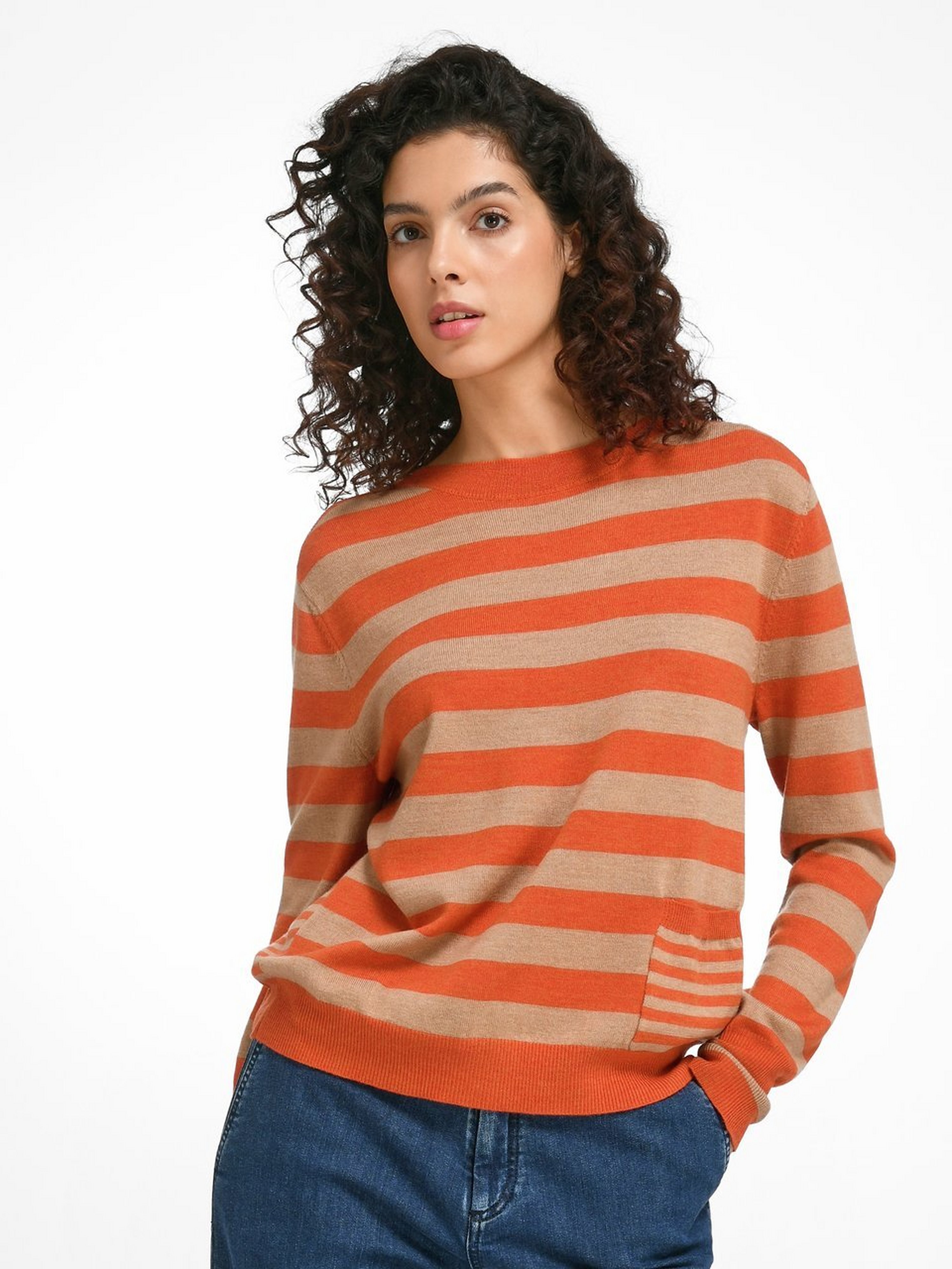 Pullover mit U-Boot-­Ausschnitt