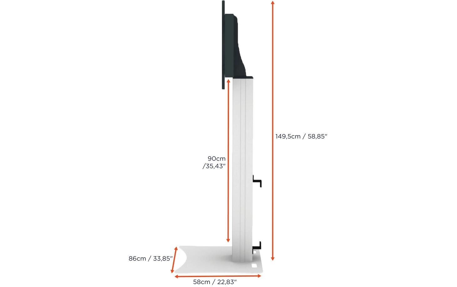 Standfuss Professional Plus Fixed-42100P Silber<br>Freistehendes, Pylonen-System für 42