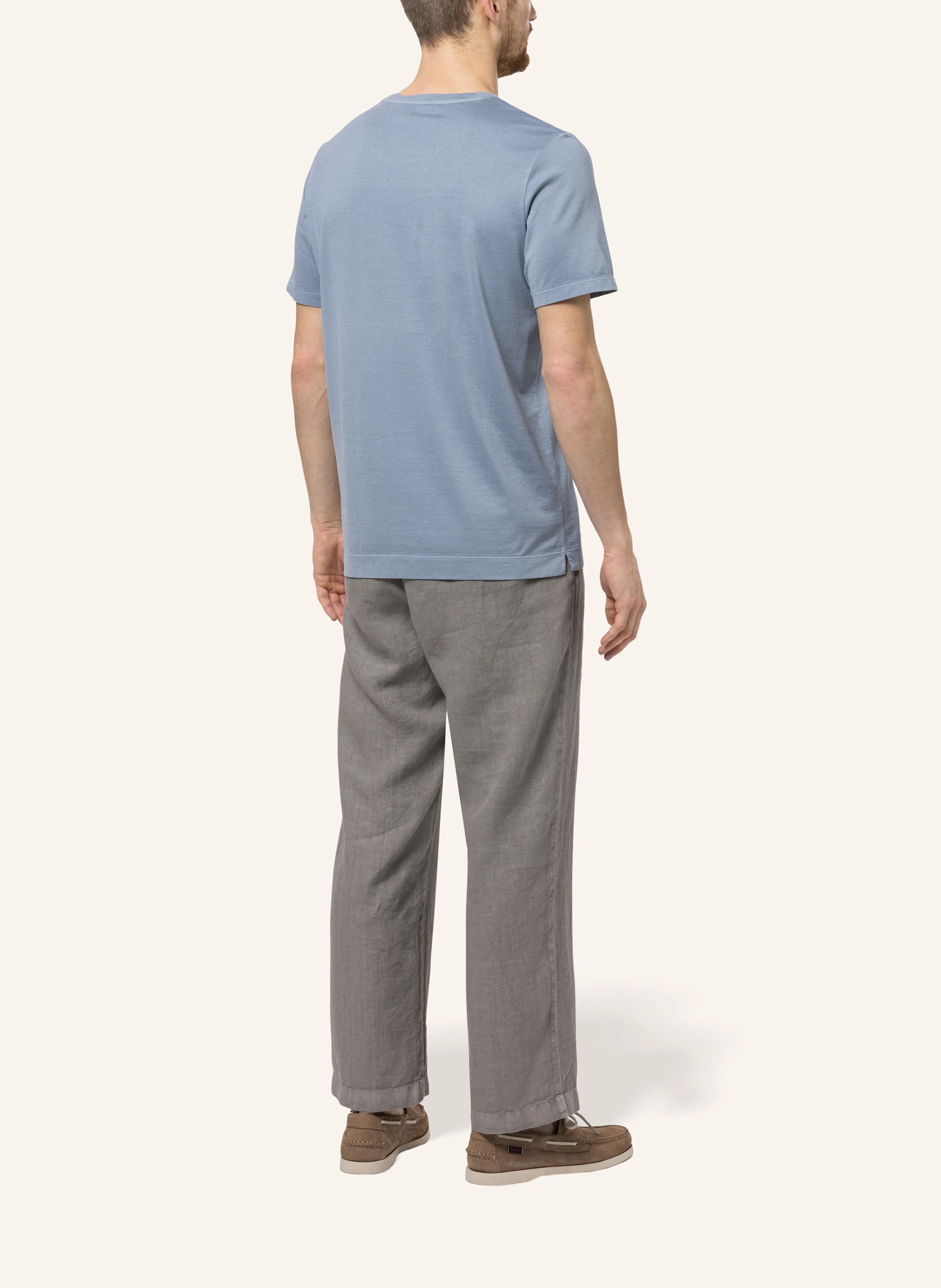 TRUSTED HANDWORK Round Neck 1/2-Sleeve T-Shirt
