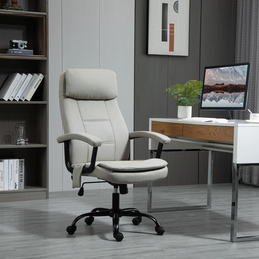 Vinsetto Bürostuhl  mit Massagefunktion beige