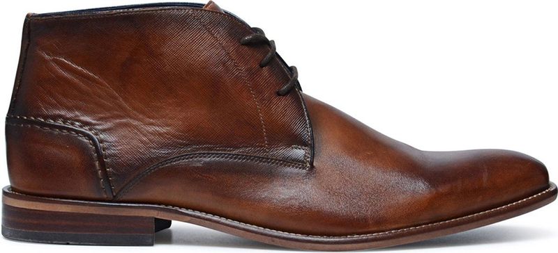 Manfield - Heren - Cognac hoge veterboots