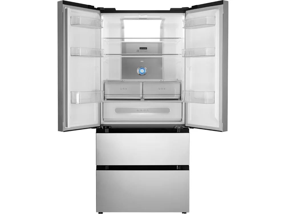 Concept LA6983SS, Fritstående, Fransk dør, Grå, Berøring, Rustfrit stål, 500 L