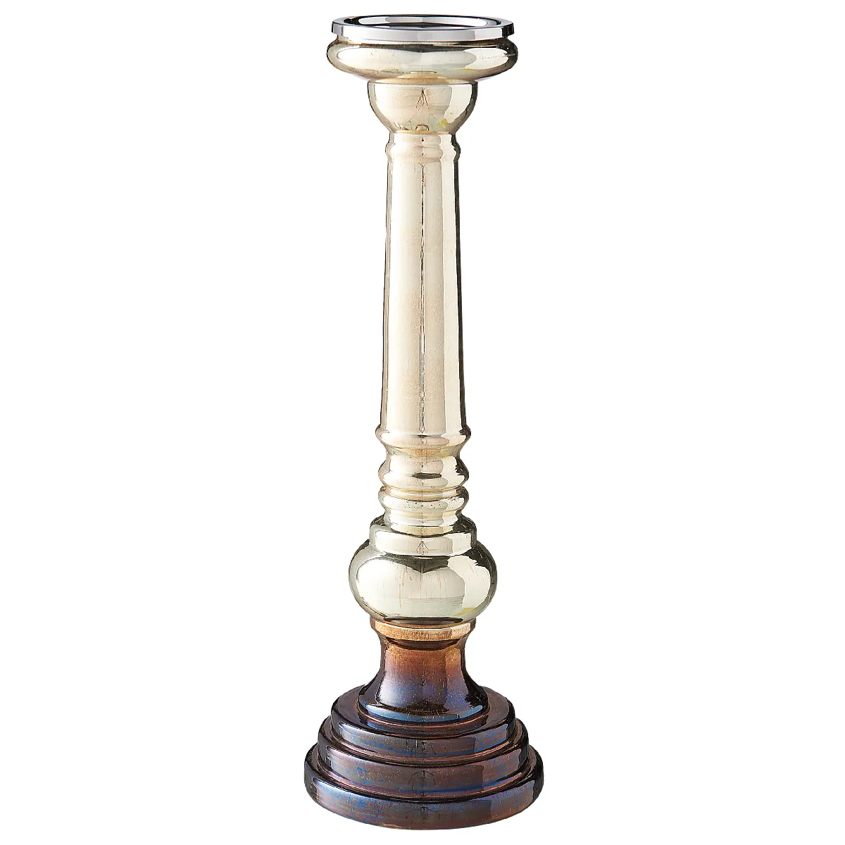 Beliani Bougeoir IMARTI Set de 2 Doré