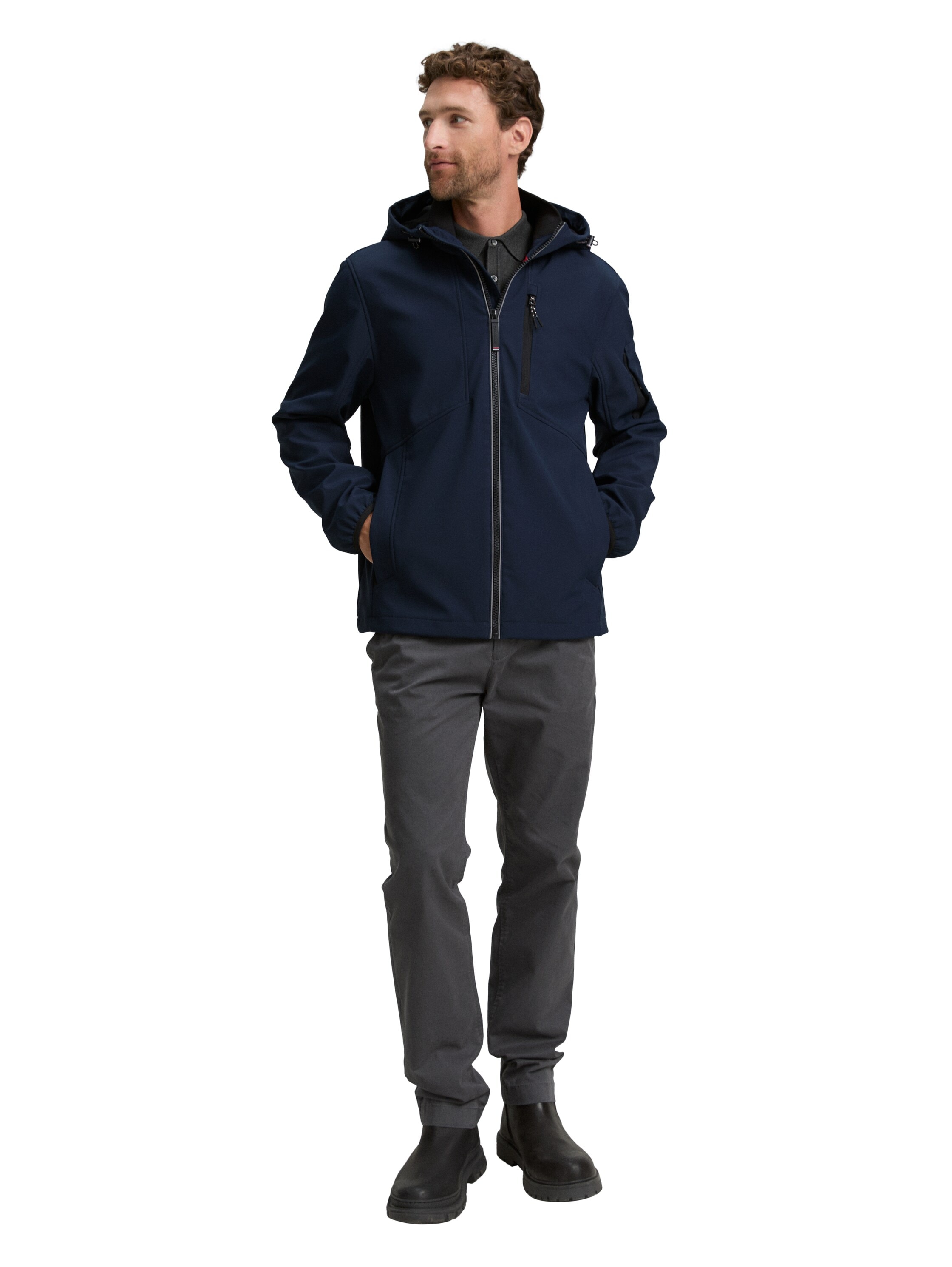 TOM TAILOR Softshelljacke mit Kapuze mit Kapuze