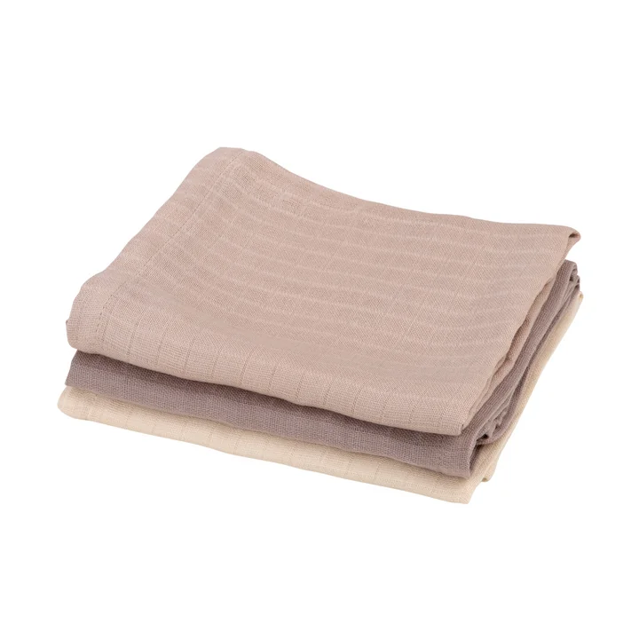 Sebra - Spucktücher, moonlight beige (3er-Set)