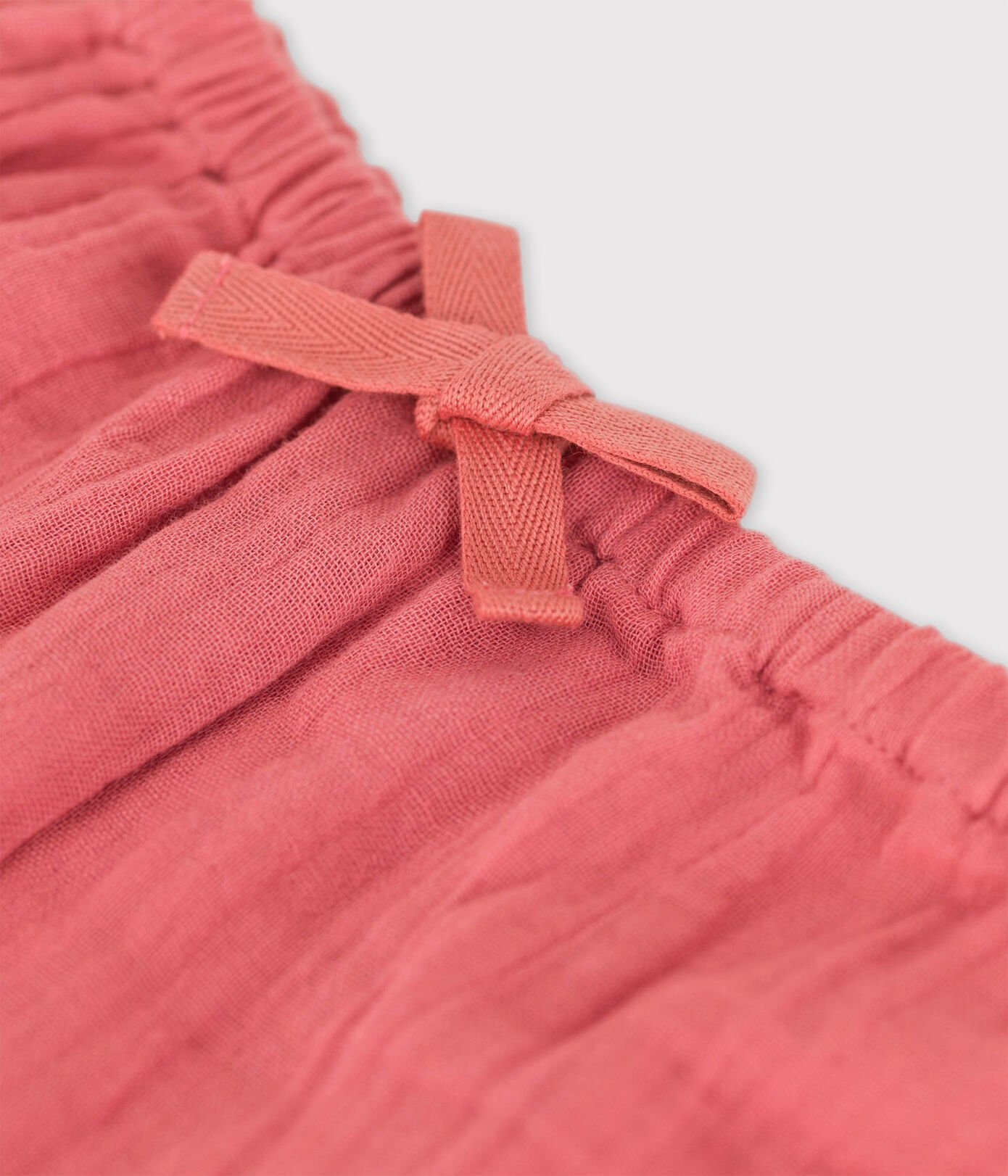 Pantalon sarouel uni en gaze de coton bio bébé
