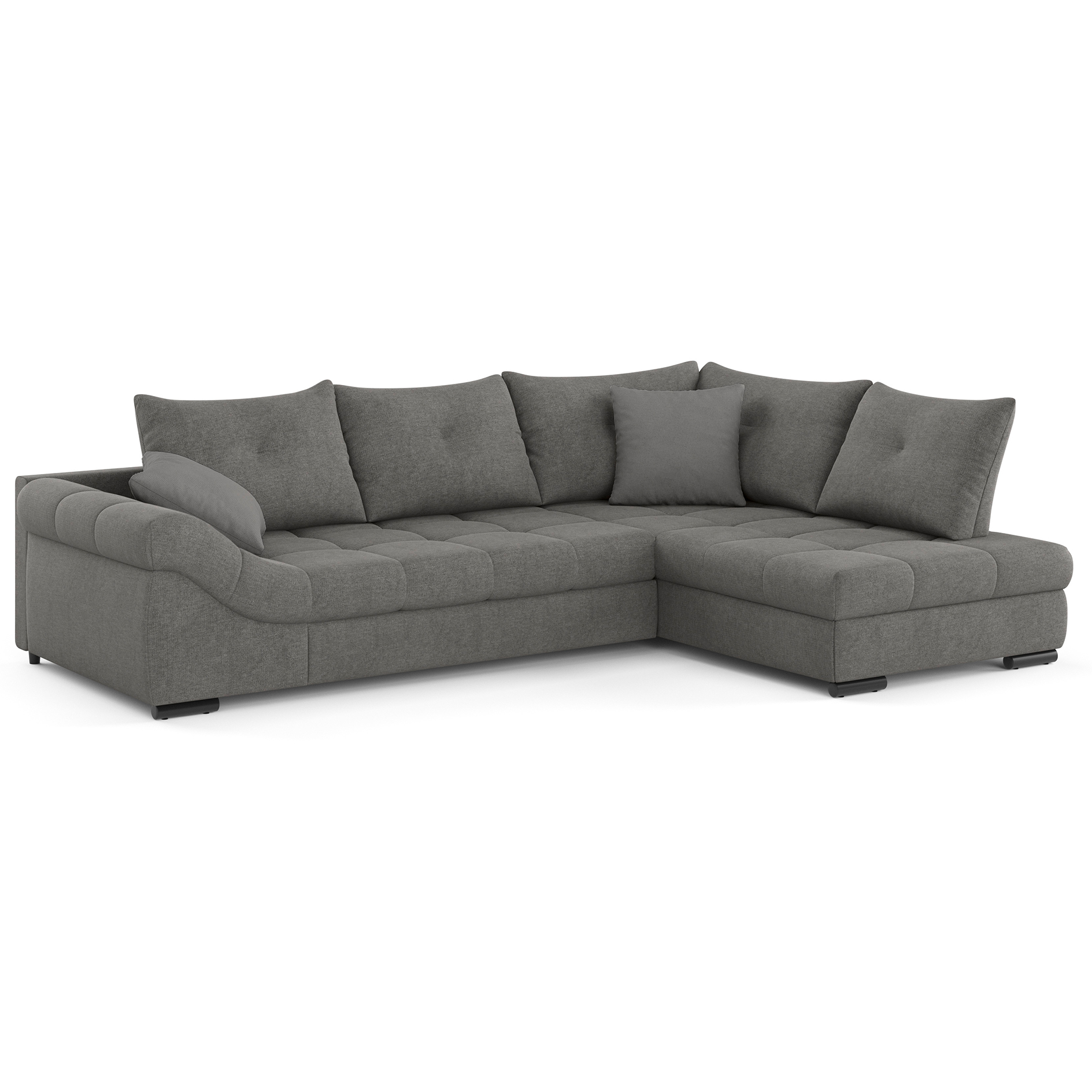 Ecksofa - anthrazit - Liegefunktion