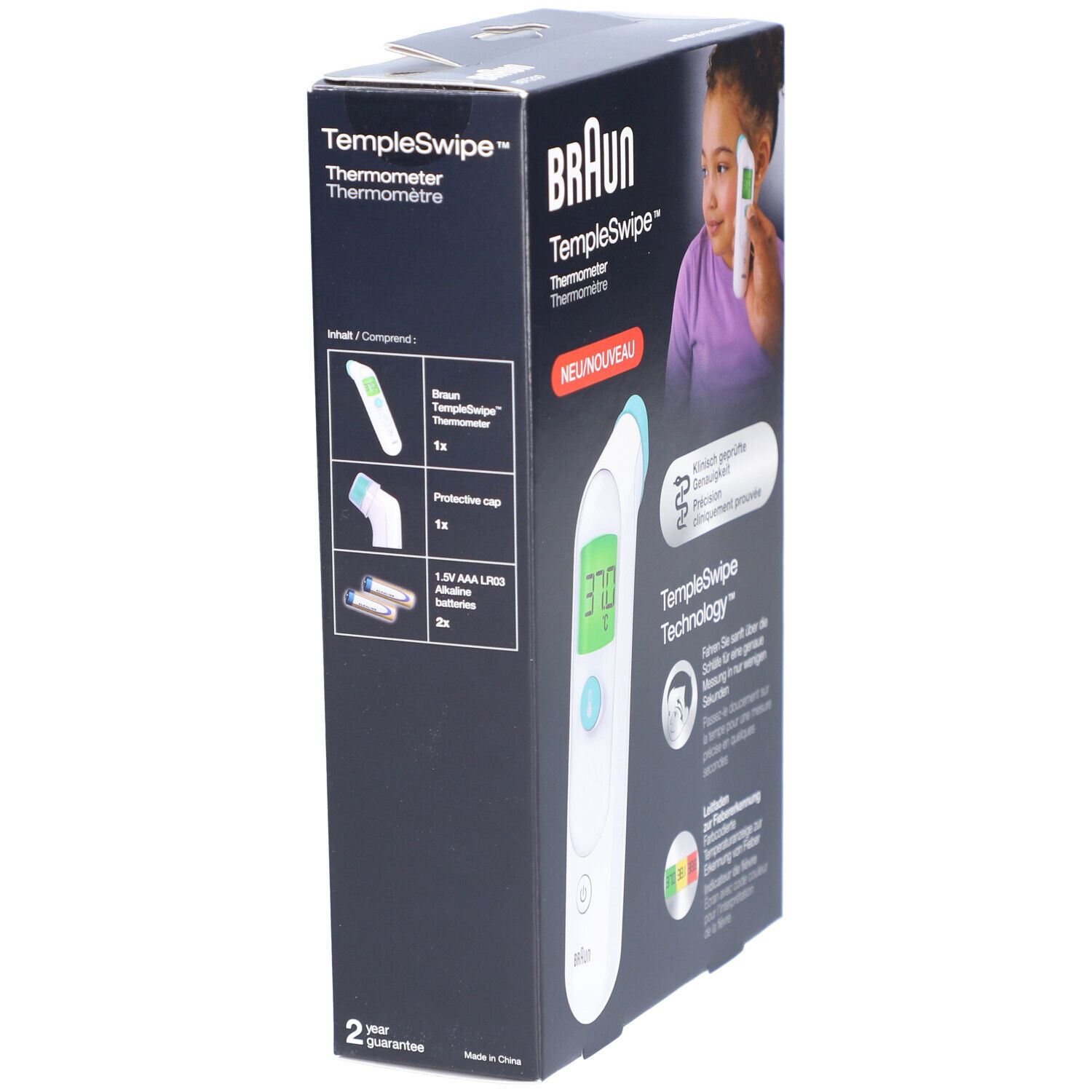 BRAUN Templeswipe Digitales Thermometer BST200